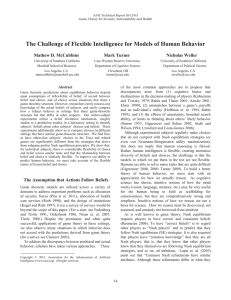 The Challenge of Flexible Intelligence for Models of Human Behavior