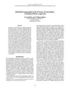 Distributed Aggregation in the Presence of Uncertainty: A Statistical Physics Approach