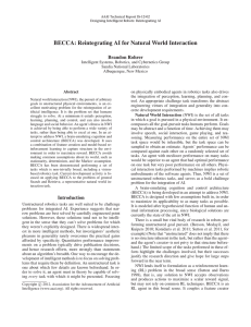 BECCA: Reintegrating AI for Natural World Interaction Brandon Rohrer