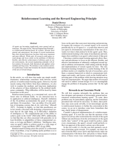Reinforcement Learning and the Reward Engineering Principle Daniel Dewey