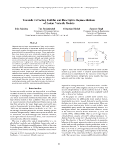 Towards Extracting Faithful and Descriptive Representations of Latent Variable Models Iv´an S´anchez