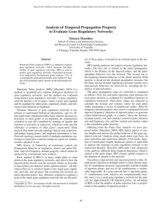 Analysis of Temporal Propagation Property to Evaluate Gene Regulatory Networks Tetsuya Maeshiro