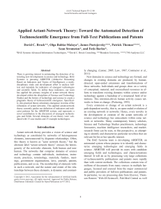Applied Actant-Network Theory: Toward the Automated Detection of