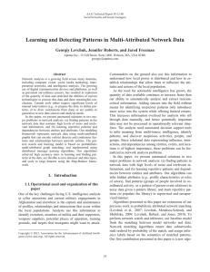 Learning and Detecting Patterns in Multi-Attributed Network Data