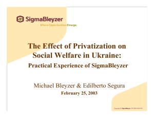 The Effect of Privatization on Social Welfare in Ukraine: