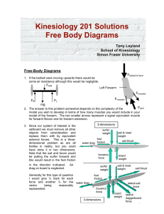 Kinesiology 201 Solutions Free Body Diagrams  Tony Leyland
