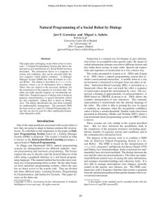 Natural Programming of a Social Robot by Dialogs