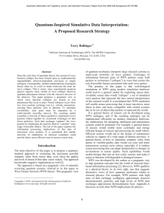 Quantum-Inspired Simulative Data Interpretation: A Proposed Research Strategy Terry Bollinger