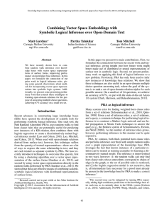 Combining Vector Space Embeddings with Symbolic Logical Inference over Open-Domain Text