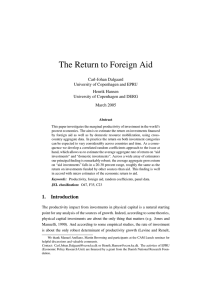 The Return to Foreign Aid