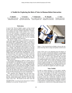 A Toolkit for Exploring the Role of Voice in Human-Robot... Z. Henkel V. Groom V. Srinivasan