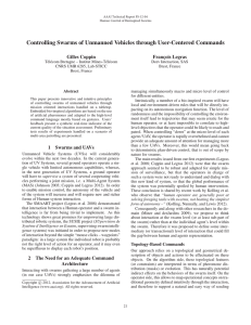 Controlling Swarms of Unmanned Vehicles through User-Centered Commands Gilles Coppin Franc¸ois Legras
