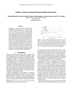 Online Learning in Repeated Human-Robot Interactions Abu Dhabi, UAE