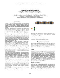 Spotting Social Interaction by Using the Robot Energy Consumption Katrin S. Lohan