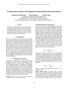 AI Dimensions in Software Development for Human-Robot Interaction Systems Arunkumar Ramaswamy,