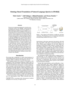 Ontology-Based Translation of Natural Language Queries to SPARQL Malte Sander