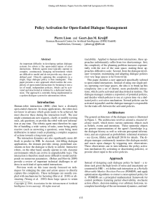 Policy Activation for Open-Ended Dialogue Management