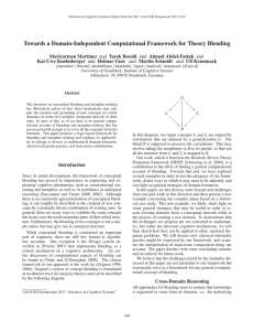 Towards a Domain-Independent Computational Framework for Theory Blending