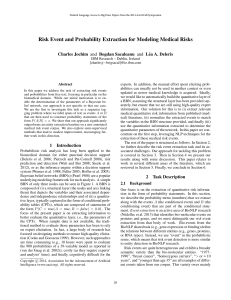 Risk Event and Probability Extraction for Modeling Medical Risks