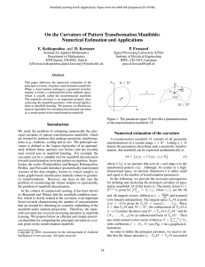 On the Curvature of Pattern Transformation Manifolds: Numerical Estimation and Applications