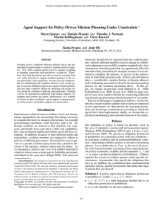 Agent Support for Policy-Driven Mission Planning Under Constraints