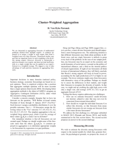 Cluster-Weighted Aggregation H. Van Dyke Parunak ce-