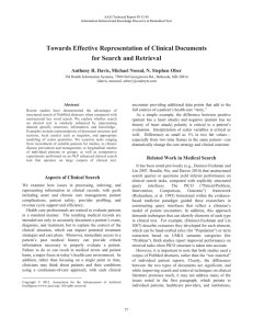Towards Effective Representation of Clinical Documents for Search and Retrieval