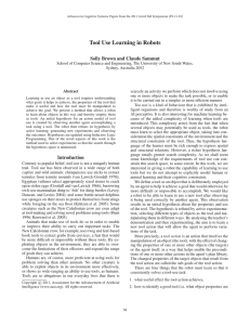 Tool Use Learning in Robots Solly Brown and Claude Sammut