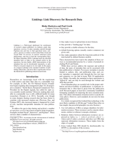 Linkitup: Link Discovery for Research Data Rinke Hoekstra and Paul Groth