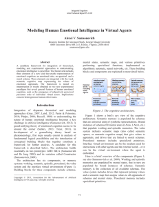 Modeling Human Emotional Intelligence in Virtual Agents Alexei V. Samsonovich