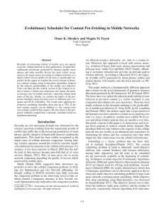 Evolutionary Scheduler for Content Pre-Fetching in Mobile Networks