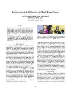 Enabling Access to K-12 Education with Mobile Remote Presence