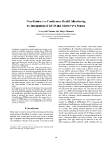 Non-Restrictive Continuous Health Monitoring by Integration of RFID and Microwave Sensor