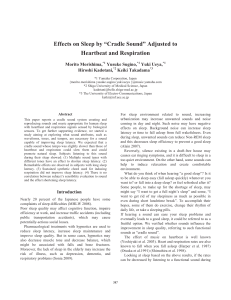 Effects on Sleep by “Cradle Sound” Adjusted to Heartbeat and Respiration