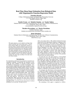 Real-Time Sleep Stage Estimation from Biological Data Tomohiro Harada