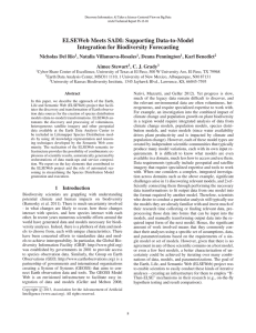 ELSEWeb Meets SADI: Supporting Data-to-Model Integration for Biodiversity Forecasting