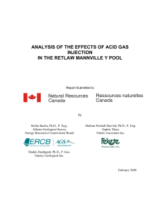 ANALYSIS OF THE EFFECTS OF ACID GAS INJECTION