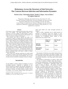Robustness Across the Structure of Sub-Networks: