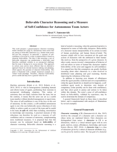 Believable Character Reasoning and a Measure Alexei V. Samsonovich