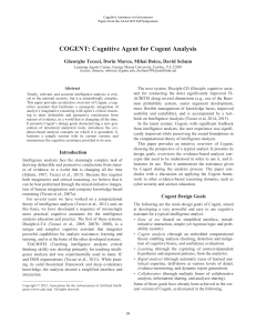 COGENT: Cognitive Agent for Cogent Analysis