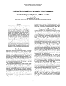 Modeling Motivational States in Adaptive Robot Companions