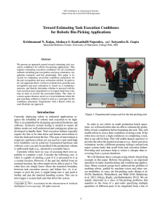 Toward Estimating Task Execution Confidence for Robotic Bin-Picking Applications