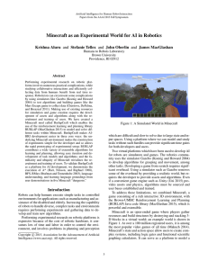Minecraft as an Experimental World for AI in Robotics Brown University