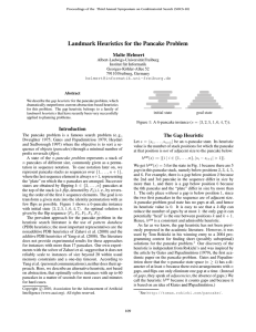 Landmark Heuristics for the Pancake Problem Malte Helmert
