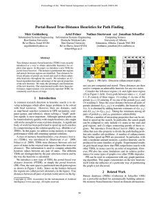 Portal-Based True-Distance Heuristics for Path Finding Meir Goldenberg Ariel Felner