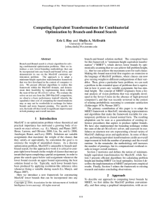 Computing Equivalent Transformations for Combinatorial Optimization by Branch-and-Bound Search