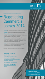 Negotiating Commercial Leases 2014 Satisfy Your CLE, CPE and CPD Requirements!