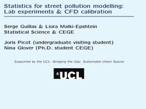 Statistics for street pollution modelling: Lab experiments &amp; CFD calibration