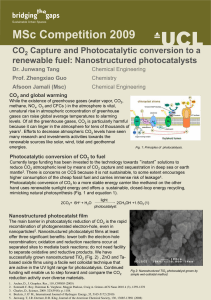 MSc Competition 2009 CO Capture and Photocatalytic conversion to a