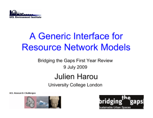 A Generic Interface for Resource Network Models Julien Harou